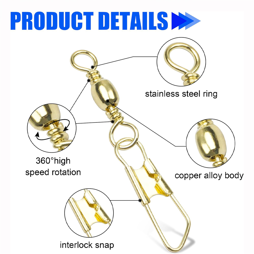 50 buah emas memancing barel p - Fishing Equipment Tackle ulasan dan harga